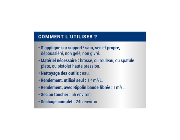 Etancheité anti-infiltration toiture Gris ciment 4 L - Ripolin - Brico Dépôt