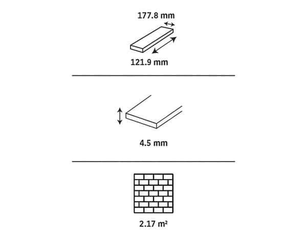 Lame PVC clipsable "Juliana" bois marron vieilli - L. 121,92cm x - L. 17,78cm - Cooke and Lewis - Brico Dépôt