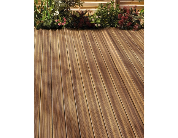 Lame de terrasse en bois brun - 240 X 9,5 X 20 cm - Brico Dépôt