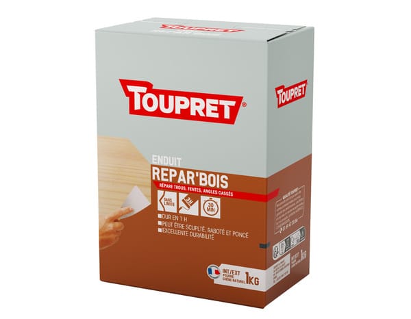 Enduit de rebouchage en poudre "Répar'Bois" - Boîte 1 Kg - Toupret - Brico Dépôt