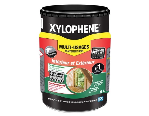 Traitement bois multi-usages intérieur et extérieur 5 L - Xylophene - Brico Dépôt