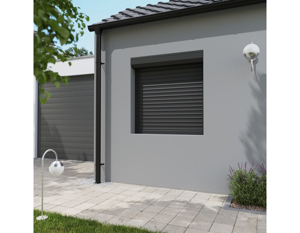 Volet roulant aluminium gris 125 x 120 cm - Geom - Brico Dépôt