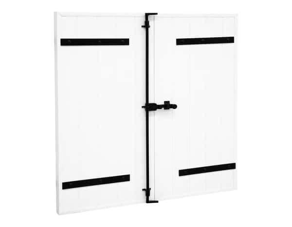 Volet battant 2 panneaux PVC blanc 125 x 120 cm - Geom - Brico Dépôt