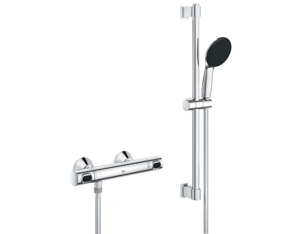 Kit barre de douche thermostatique "Precision Flow" - Grohe - Brico Dépôt