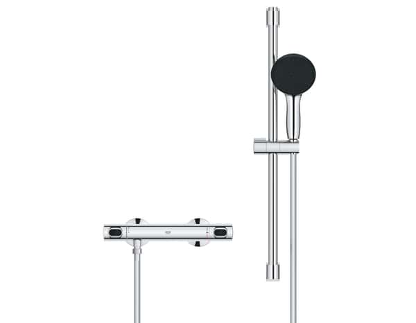 Kit barre de douche thermostatique "Precision Flow" - Grohe - Brico Dépôt