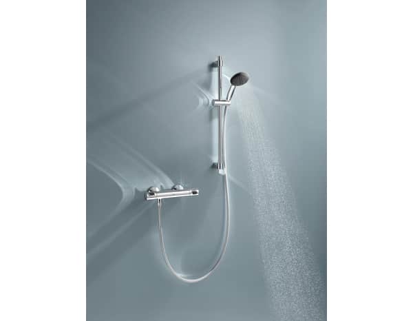 Kit barre de douche thermostatique "Precision Flow" - Grohe - Brico Dépôt