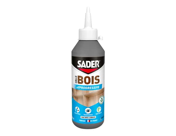 Colle bois prise progressive 500 ml - Sader - Brico Dépôt