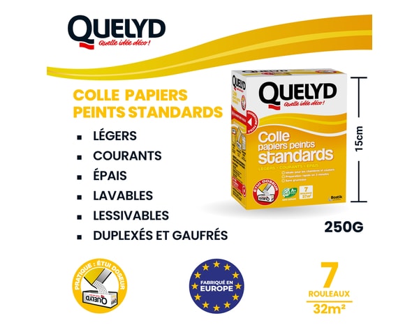 Colle à papiers peints standards - 250 g - Quelyd - Brico Dépôt