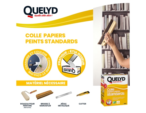 Colle à papiers peints standards - 250 g - Quelyd - Brico Dépôt