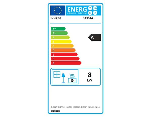 Poêle à Bois "Mesnil" 8 kW- H.986 x l. 486,5 x P. 385 mm - Invicta - Brico Dépôt