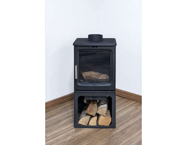 Poêle à Bois "Fogo" 6,5 kW - H. 811 x l. 415 x P. 295 mm - Brico Dépôt