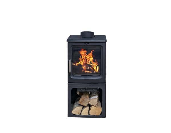 Poêle à Bois "Fogo" 6,5 kW - H. 811 x l. 415 x P. 295 mm - Brico Dépôt