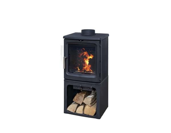 Poêle à Bois "Fogo" 6,5 kW - H. 811 x l. 415 x P. 295 mm - Brico Dépôt