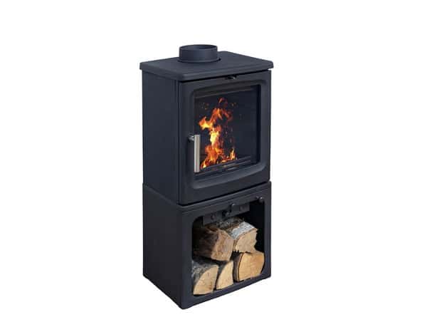 Poêle à Bois "Fogo" 6,5 kW - H. 811 x l. 415 x P. 295 mm - Brico Dépôt