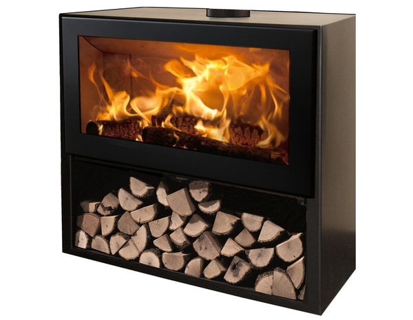 Poêle à bois "Symphonie" 8,9 kW - H.873 x L.1091 x P.468 mm - Panadero - Brico Dépôt