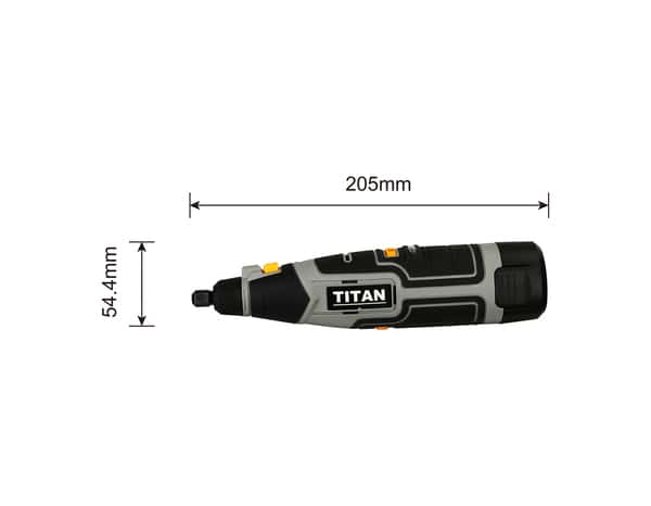 Outil rotatif multifonction sans fil 12V + 15 accessoires - Titan - Brico Dépôt