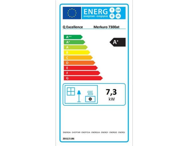 Poêle à Granules étanche "Merkuro 7300at" 7,91 kW - H. 915 x l. 450 x P. 450 mm - Brico Dépôt