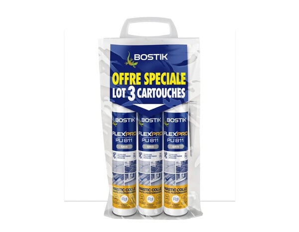 3 mastic colle gris Flexpro 811 - Bostik - Brico Dépôt