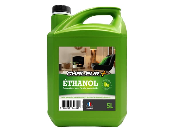 Ethanol sans odeur chaleur+ pour appareil de chauffage - bidon 5 L - Brico Dépôt