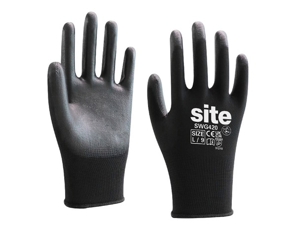 Gants tous travaux pleins noir polyuréthane Taille.9 - Site - Brico Dépôt