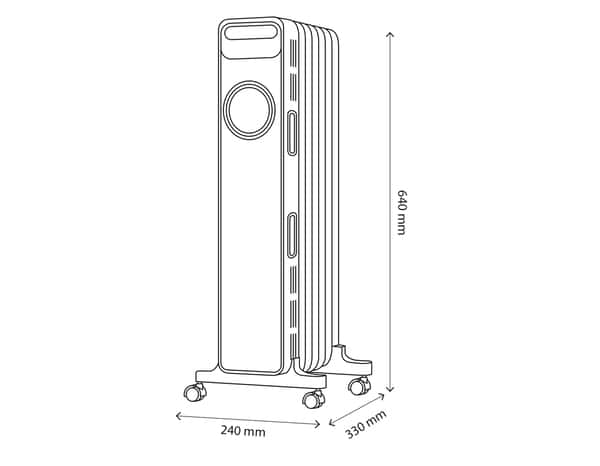 Radiateur bain d'huile 2000 W - Bodner - Brico Dépôt