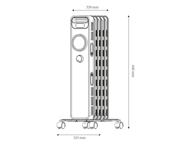 Radiateur bain huile 1000 W - Bodner - Brico Dépôt