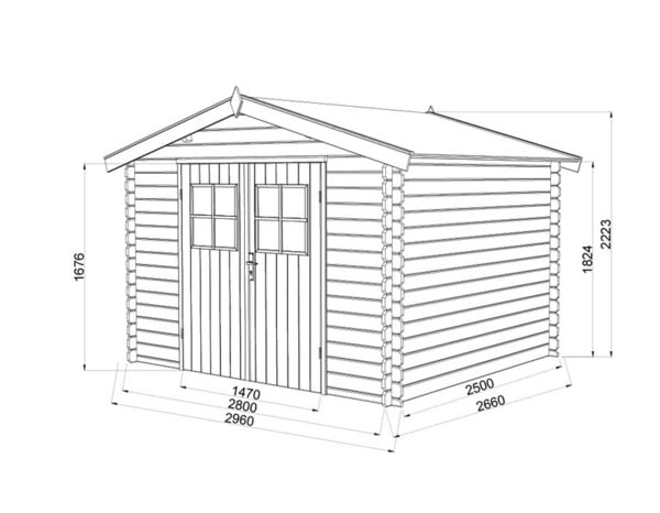 Abri bois 8,7 m² - Blooma - Brico Dépôt