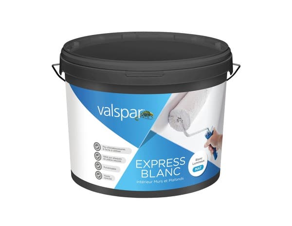 Peinture express blanc mat 10 L - Valspar - Brico Dépôt