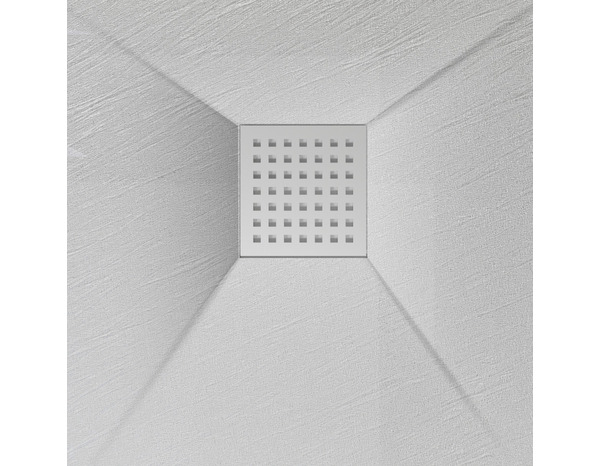 Receveur de douche en résine SMC blanc effet pierre - 80 x 80 cm - Brico Dépôt