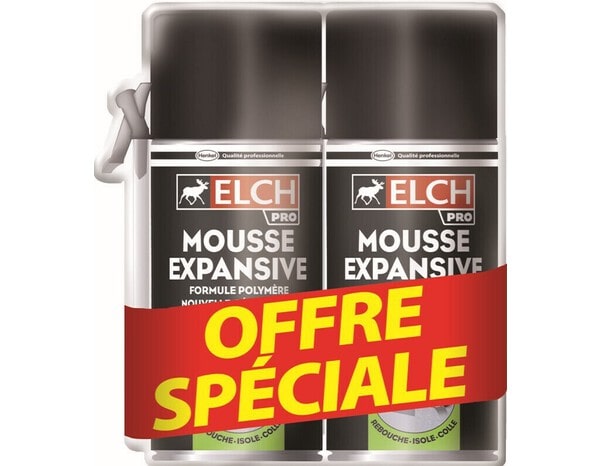 Lot de 2 mousses expansive, bombe 300 ml - Elch - Brico Dépôt