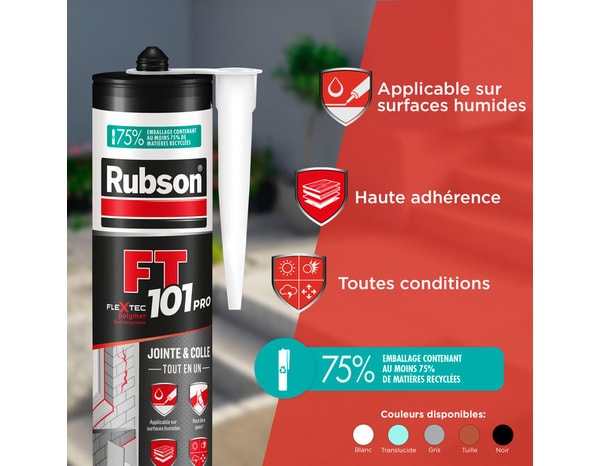 Mastic-colle FlexTec 101 Pro blanc 280 ml - Rubson - Brico Dépôt