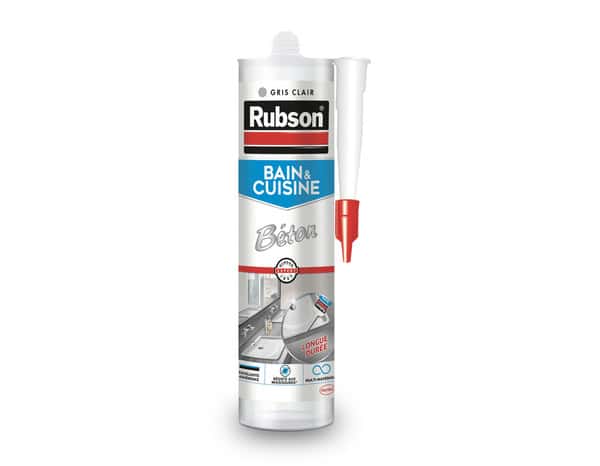 Mastic bain & cuisine, joint silicone multi-matériaux, couleur béton 280 ml - Rubson - Brico Dépôt