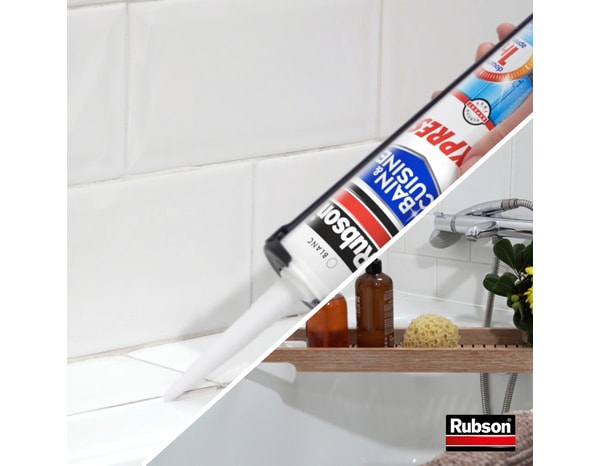 Mastic bain & cuisine express, joint silicone étanche, séchage rapide blanc, 280 ml - Rubson - Brico Dépôt