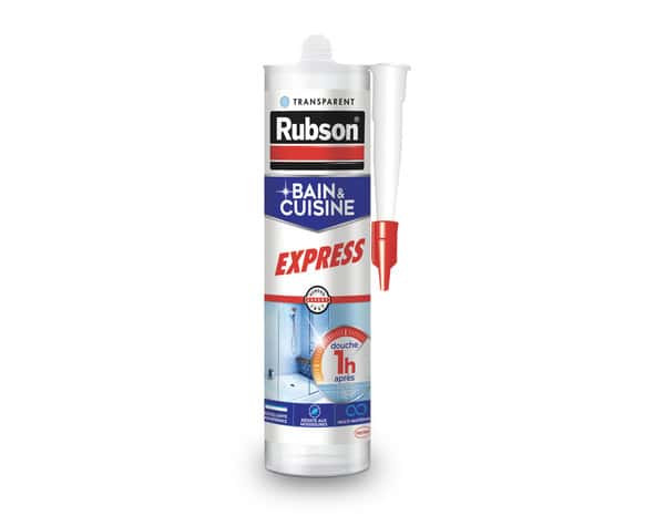 Mastic bain & cuisine express, joint silicone longue durée, étanche - transparent 280 ml - Rubson - Brico Dépôt