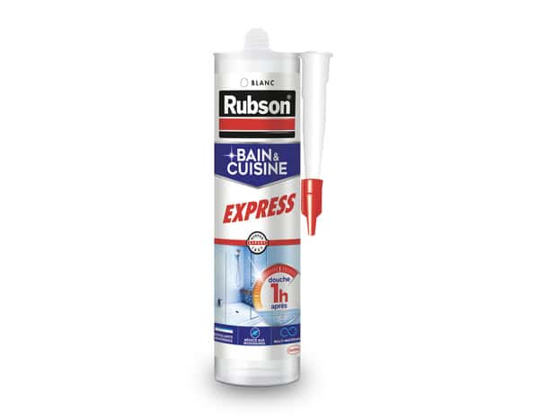 Mastic bain & cuisine express, joint silicone étanche, séchage rapide blanc, 280 ml - Rubson - Brico Dépôt