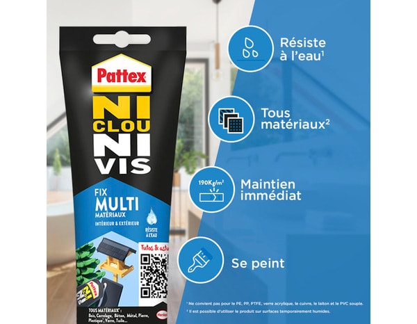 Colle forte multi matériaux intérieur et extérieur - Tube de 142 g - Pattex - Brico Dépôt