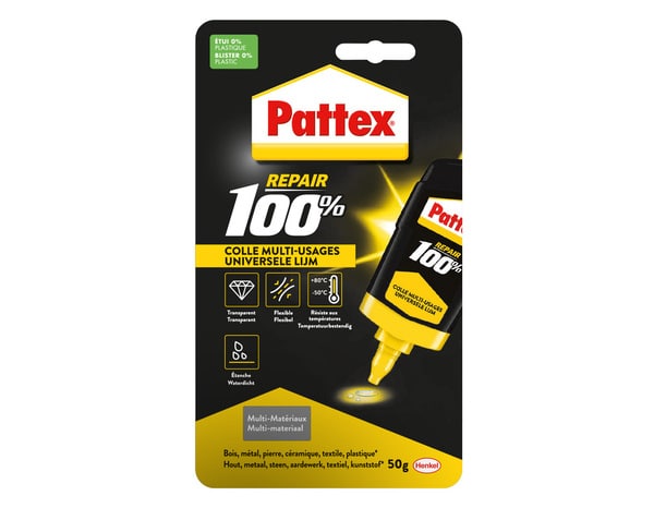 Colle multi-usages Pattex 100% , liquide transparente, flacon 50 g - Pattex - Brico Dépôt