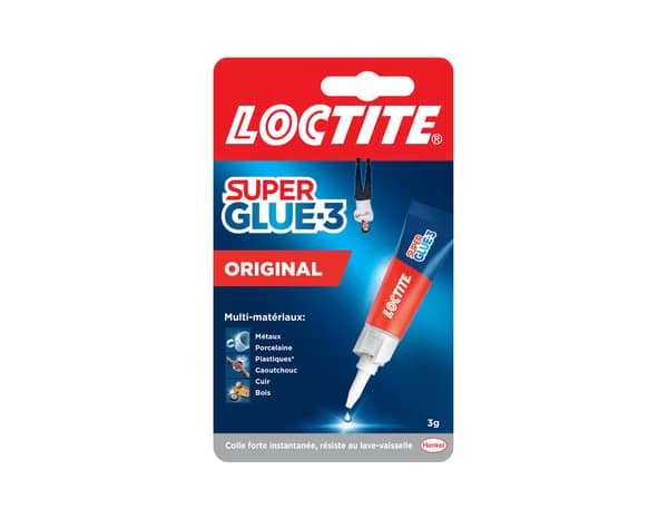 Colle forte, liquide super glue-3 original, tous matériaux, transparente, tube 3 g - Loctite - Brico Dépôt