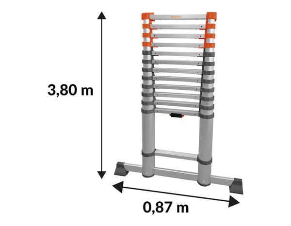 Echelle télescopique en aluminium 3,80 M - Brico Dépôt