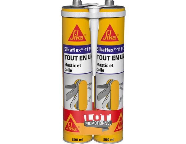 Lot de 2 Sikaflex 11FC blanc - cartouche de 300 ml  - Sika - Brico Dépôt