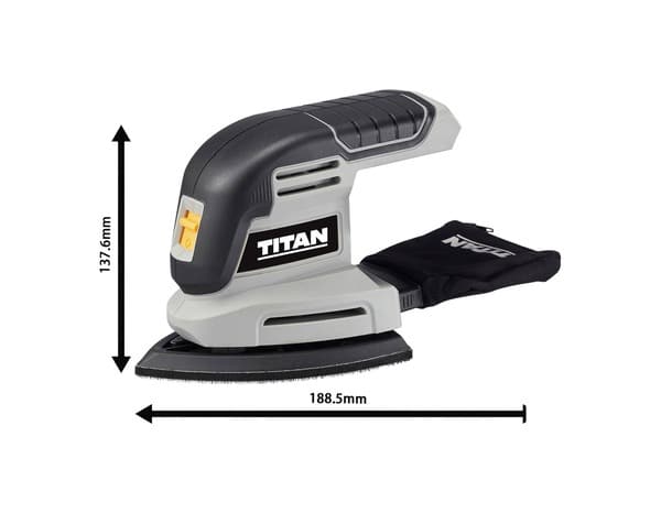 Ponceuse triangulaire sans fil 18V sans batterie - Titan - Brico Dépôt