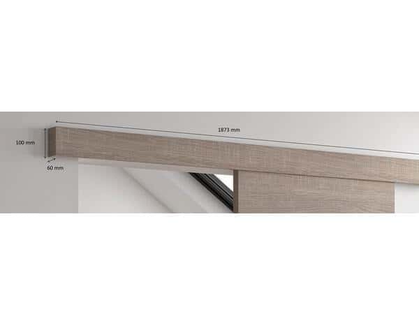 Kit porte coulissante "Verone" + rail aluminium - H. 204 x 83 cm x Ep. 40 mm - Brico Dépôt