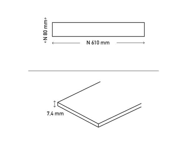 Plinthe noir carrelage de sol intérieur "Suprême" - 8 X 61 cm - Brico Dépôt