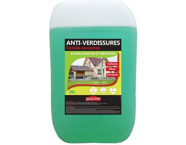 Traitement anti-verdissures formule concentrée - 20 L - Qualipro - Brico Dépôt