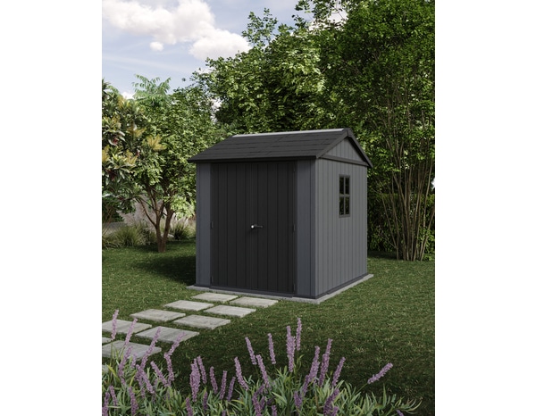 Abri de jardin "NEWTON PLUS 757/775" en résine coloris gris anthracite 5,13 m² - Keter - Brico Dépôt