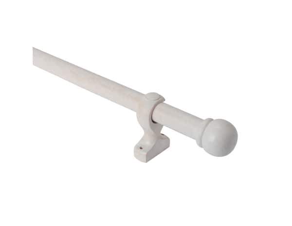 Kit barre à rideau 150cm bois blanc - Brico Dépôt