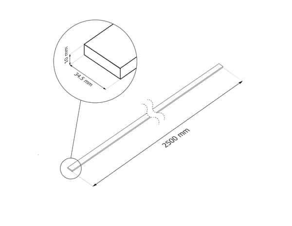 4 Lattes mdf adhesives 10 x 34.5 x 2500 mm - Brico Dépôt