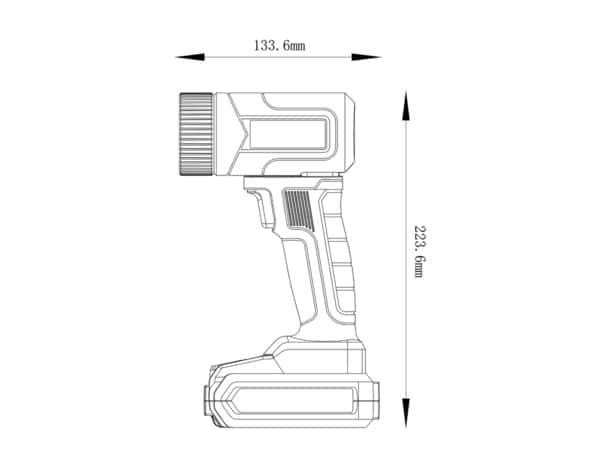 Lampe torche de poche 18V sans batterie - Titan - Brico Dépôt