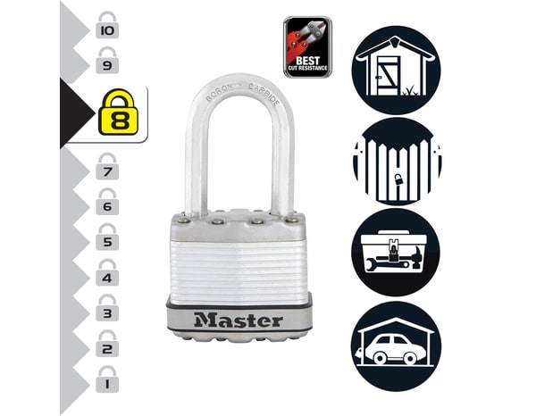  Cadenas 45 mm anse de 38 mm et diamètre 8 mm - Masterlock - Brico Dépôt