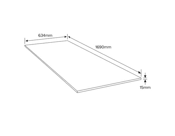 Dalle de plancher OSB3 1690 x 634 mm; Ep. 15 mm - Brico Dépôt